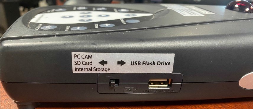 Document camera USB storage option