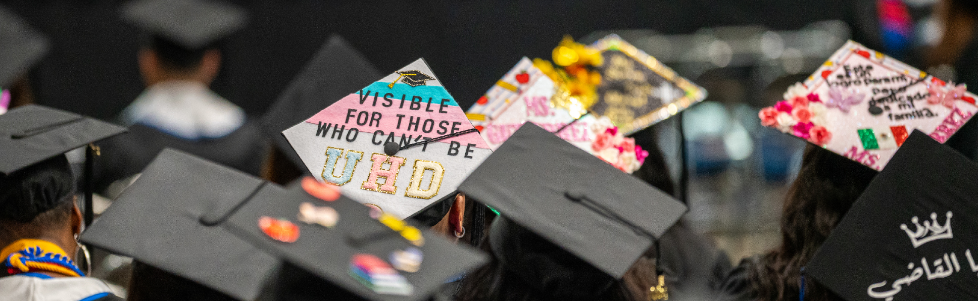 image of graduating students caps