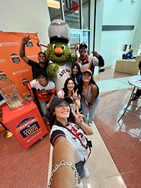 Selfie with Astros Mascot, Orbit