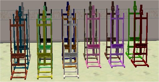 art easels in various colors