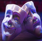 tragedy and comedy theatre masks