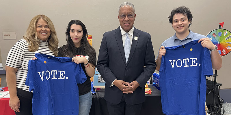 Fall '24 Empowered Youth members at UHD Constitution Day Loren J. Blanchard.