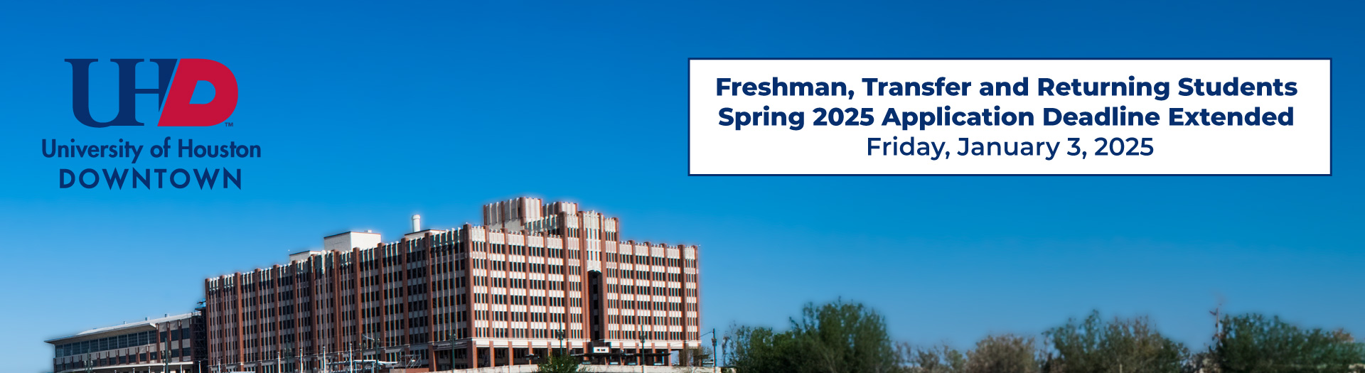 Spring 2025 Application Deadline Extended to January 3, 2025