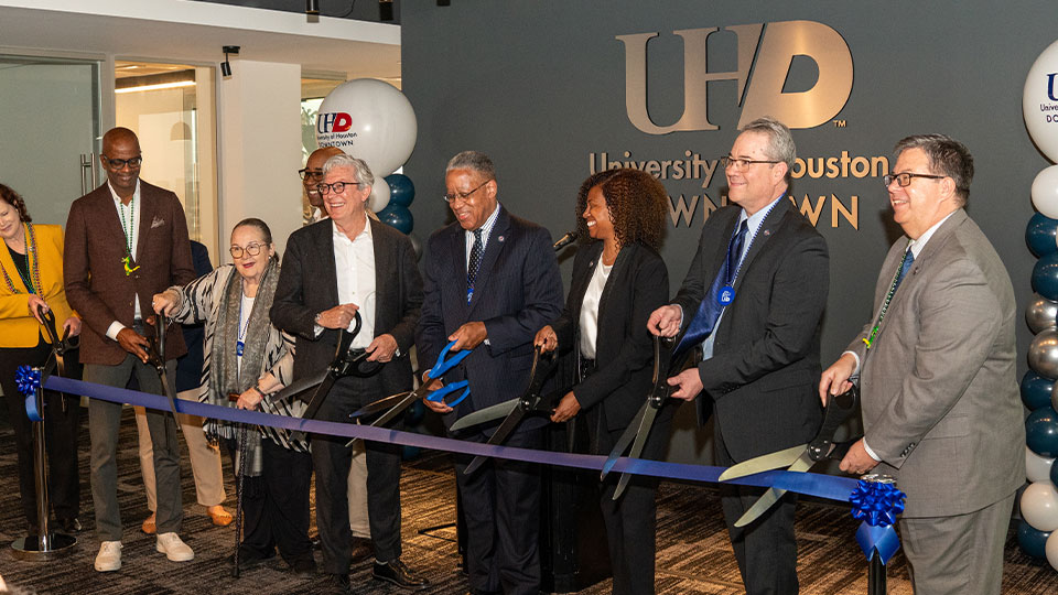 UHD Leadership preparing to cut the ribbon