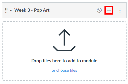 Add icon in Canvas modules.
