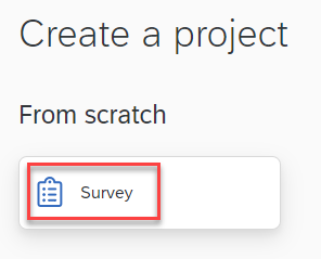 Survey button in Qualtrics