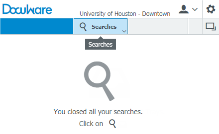 a screenshot of the Searches button