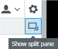 a screenshot of the split pane button