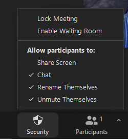 where to disable screen share in a meeting