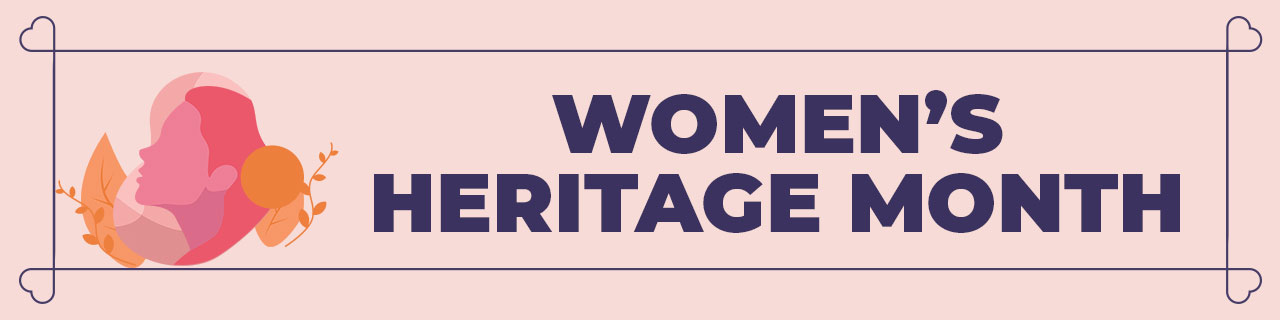 Web banner for women's history month