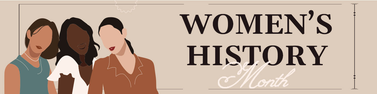 image of the web banner for women's history month